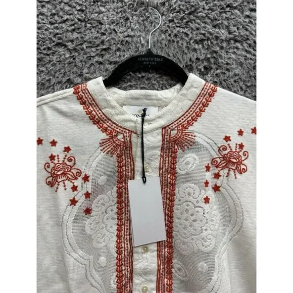 Monoki‎ Women's Off White Shirt Lion Mesh One Size NWT $810